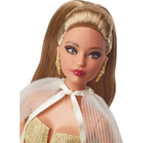 2023 Holiday Barbie Doll, Seasonal Collector Gift, Golden Gown and Light Brown Hair (WMT)