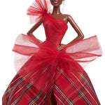 Barbie Signature 2024 Holiday Barbie Fashion Doll, Seasonal Collector Gift, Brown Hair with Plaid Gown