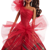 Barbie 2024 Holiday Barbie Dolls, Seasonal Collector Gift, Barbie Signature, Plaid Gown with Red Bow