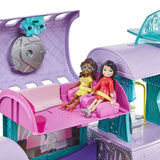 Polly Pocket Travel Adventures Pack, Four 3-inch Dolls, Jet, Vehicle