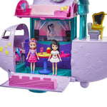 Polly Pocket Travel Adventures Pack, Four 3-inch Dolls, Jet, Vehicle