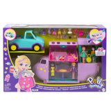 Polly Pocket Travel Adventures Pack, Four 3-inch Dolls, Jet, Vehicle