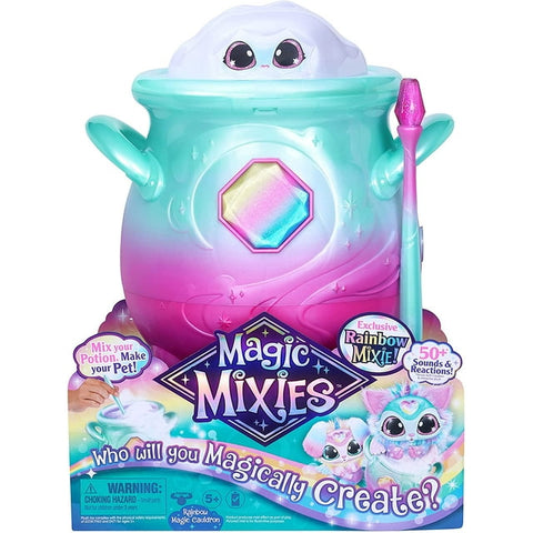 Magic Mixies Magical Misting Cauldron with Exclusive Interactive 8 inch Rainbow Plush Toy and 50+ Sounds and Reactions