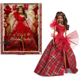 Barbie 2024 Holiday Barbie Dolls, Seasonal Collector Gift, Barbie Signature, Plaid Gown with Red Bow