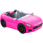 Barbie Convertible Toy Car, Bright Pink with Seatbelts and Rolling Wheels (Seats 2 Dolls)