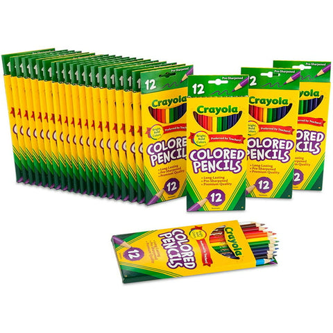 Crayola Bulk Colored Pencils, Pre-sharpened, Back to School Supplies, 12 Assorted Colors, Pack of 24, CRAYOLA COLORED PENCILS: Includes 24 packs of 12 count colored.., By Visit the Crayola Store