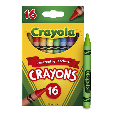 Crayola Classic Crayons, 16 Ct, Back to School Supplies for Kids, Art Supplies