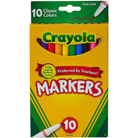 Crayola Fine Line Markers, 10 Count
