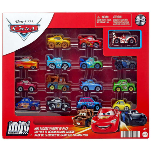 Disney / Pixar Cars Die Cast Metal Mini Racers Mini Racers Variety Car 15-Pack