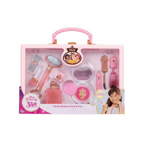 Disney Princess Style Collection Trendy Pretend Play Pink Makeup Tote Girls Age 3 to 6 Year