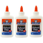 Elmer's Washable No-Run School Glue, 4 oz, 3 Pack