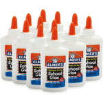 Elmers Liquid School Glue, Slime Glue & Craft Glue | Washable, Safe, Washable and Non-Toxic - Ideal for Children 4 Ounces Each, 12 Count, Great for Making Slime