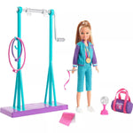 Barbie Team Stacie Doll and Gymnastics Playset with Spinning Bar and 7 Themed Accessories