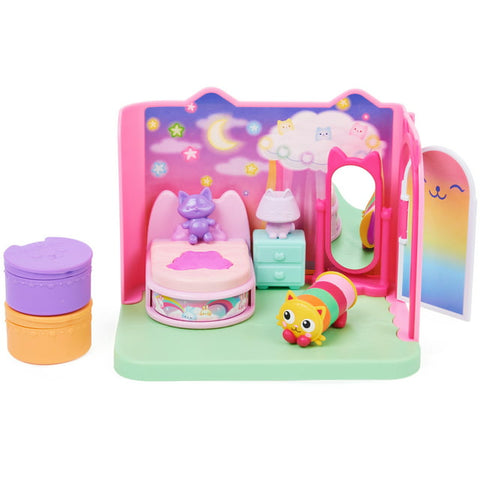 Gabby’s Dollhouse, Pillow Cat’s Sweet Dreams Bedroom Playset with Figure