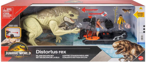 Jurassic World Rebirth Distortus Rex Island Escape Set Action Figure Set