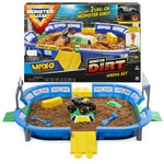 Monster Jam, Monster Dirt Arena 24-Inch Playset with 2lbs of Monster Dirt and Exclusive 1:64 Scale Die-Cast Monster Jam Truck