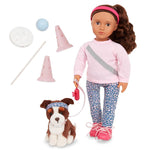 Our Generation Natalia & Nillie 18" Doll & Pet Training Set