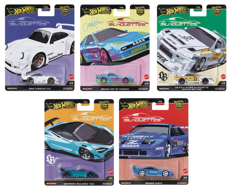 Hot Wheels Premium 2025 Car Culture G Case SILHOUETTES (5 Cars Set)