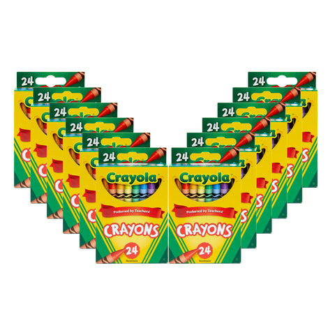 Crayola Crayons Art Tools Durable Long Lasting Colors 12 Packs Of 24 Ct Crayons