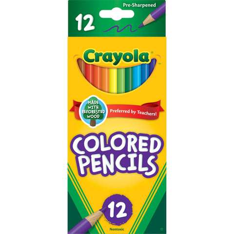 Crayola Colored Pencils Set Multi Colors, 12 Ct, Back to School Supplies for Kids, Child Ages 5+