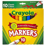 Crayola Broad Line Markers, Classic Colors 10 per Box, (SET OF 6)