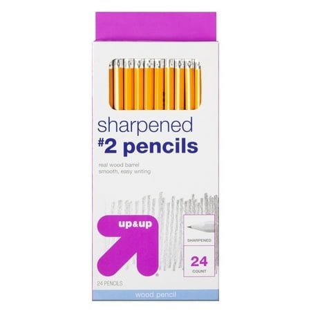 up & up - 24ct Pre-sharpened Wood Pencil no.2