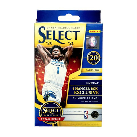 WMT - 2020-21 Panini Select NBA Basketball Trading Cards Hanger Box - Shimmer Prizm