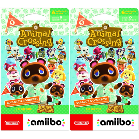 Nintendo Animal Crossing Amiibo Cards Series 5 - Bundle of 2 Packs