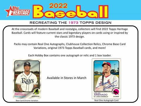 2022 Topps Heritage Baseball Hobby Box