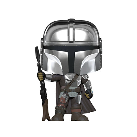 Funko Pop! Star Wars: The Mandalorian (Chrome Head) (Amazon Sticker)