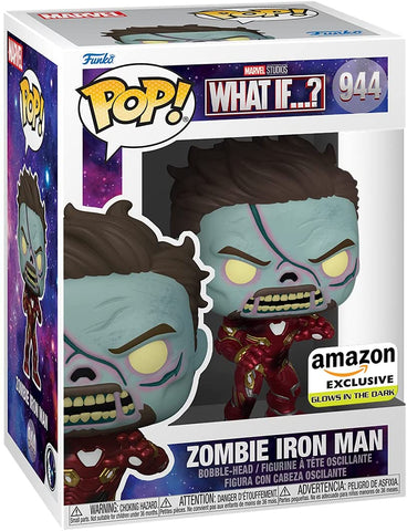 Funko Pop! Marvel: What If? - Zombie Iron Man GITD (Amazon Sticker)