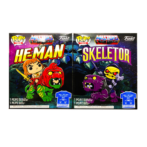 Pop! Tee: Masters of The Universe: He-Man & Skeletor (Set of 2) SZ XL