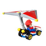 DieCast Hotwheels Mario Kart Mario Standard Kart Super Glider