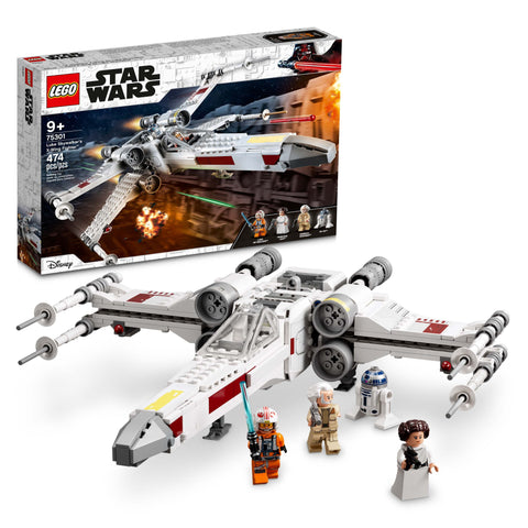 LEGO Star Wars Luke Skywalker’s X-Wing Fighter 75301 Building Toy Set (474 Pieces)