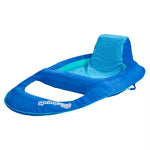 SwimWays Spring Float Recliner Swim Lounger for Pool or Lake with Hyper-Flate Valve - Blue