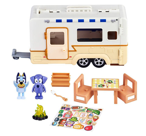 Bluey & Jean Luc's Caravan Adventures Playset