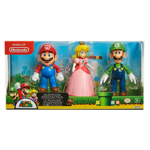 Nintendo 4" 3 Pack Mushroom Kingdom Diorama Set