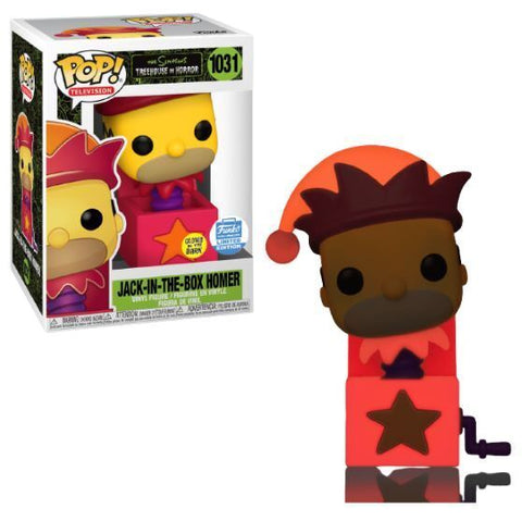 Funko Pop! The Simpsons - Homer Jack In The Box (GITD) (Funko Shop Sticker)