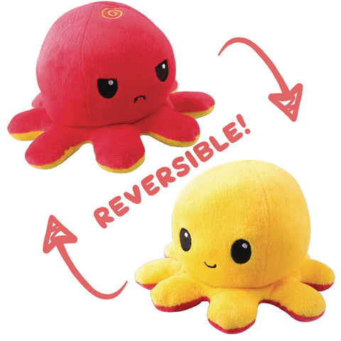 TeeTurtle - Reversible Red Octopus Mini Plush