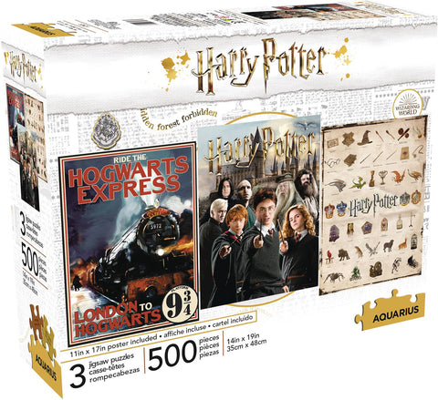 Harry Potter 500PC 3 IN 1 Puzzle