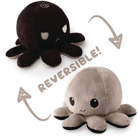 TeeTurtle - Reversible Octopus Mini Black Plush