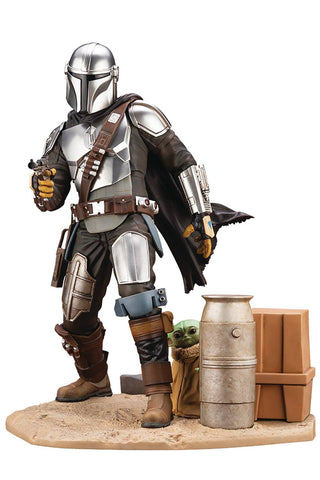 The Mandalorian & The Child ArtFX PVC Statue