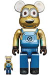 MINIONS DAVE CHROME VER 100% & 400% BEA 2PK (A5)