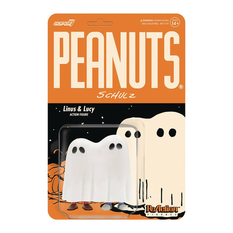 Super7: Peanuts Halloween Ghost Linus & Lucy Wave 4 Reaction Figure