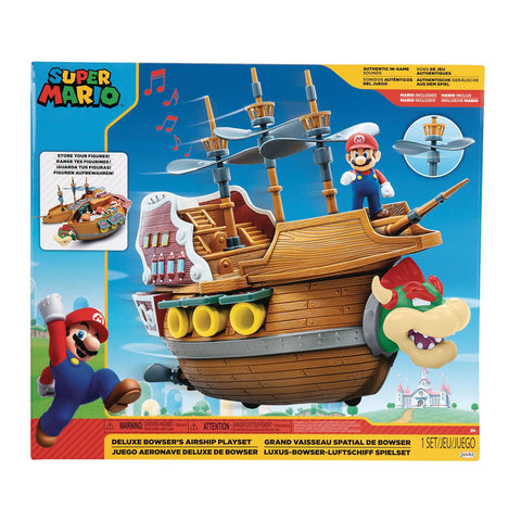 Super Mario DLX Bowers Ship Playset