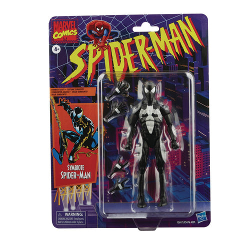 Spider-Man Marvel Legends Series 6-inch Symbiote Action Figure Toy, Includes 4 Accessories: 4 Alternate Hands