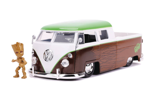 Jada Toys 1963 VW Bus Pickup w/ Groot 1/24 Scale Vehicle