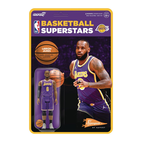 NBA W3 LAKERS LEBRON JAMES PURPLE JERSEY REACTION FIG (NET)