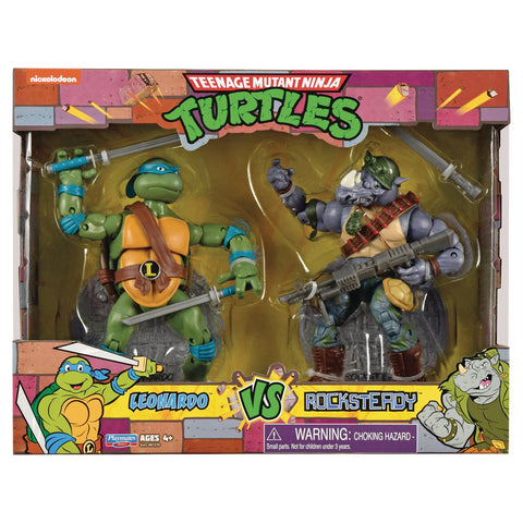 Playmates TMNT - Leonardo vs. Rocksteady Action Figure 2-Pack - May 2022