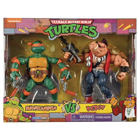 Playmates TMNT - Michelangelo vs. Bebop Action Figure 2-Pack